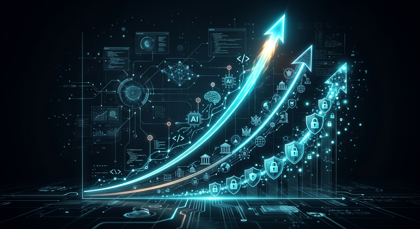 Claude Codeの急成長と政府調達リスクのビジュアライゼーション