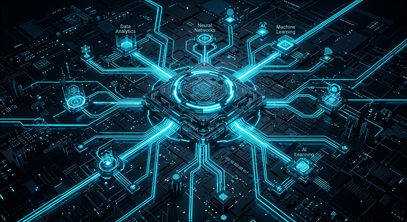 Siriを中心に複数のAIモデルが連携するエコシステムの概念図