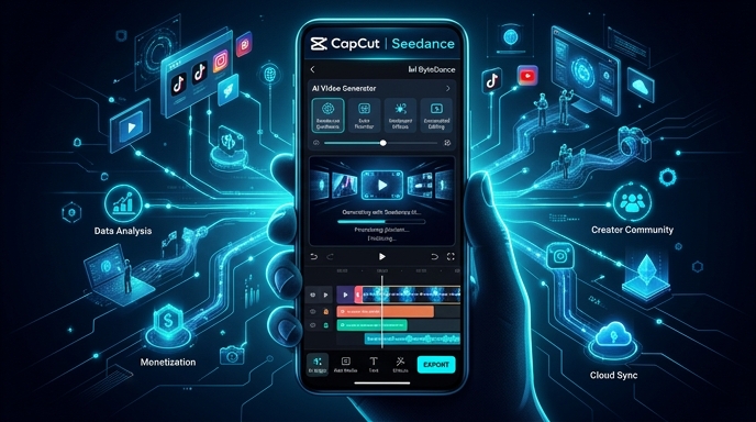 CapCutアプリでのSeedance 2.0統合——スマートフォンによるAI動画生成
