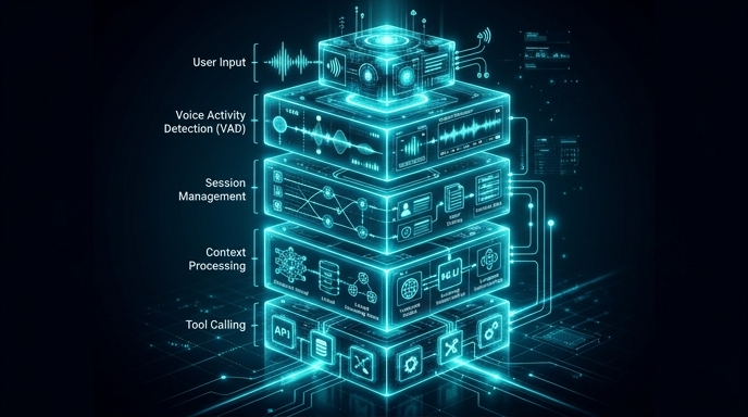 音声エージェントのアーキテクチャ層構造