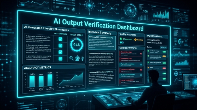 AIが生成したインタビュー結果の品質検証ダッシュボード