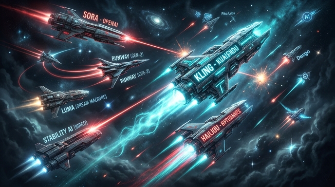 AI動画生成の競争環境：Runway、Pika、中国勢の台頭