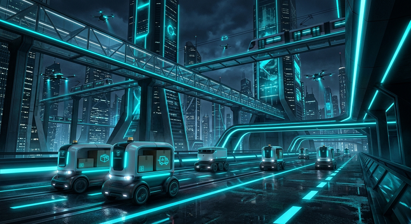 自律ロボットが活躍する未来の物流