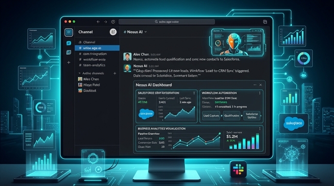 SalesforceのSlackに統合されたAIエージェント「Agentforce」のインターフェース